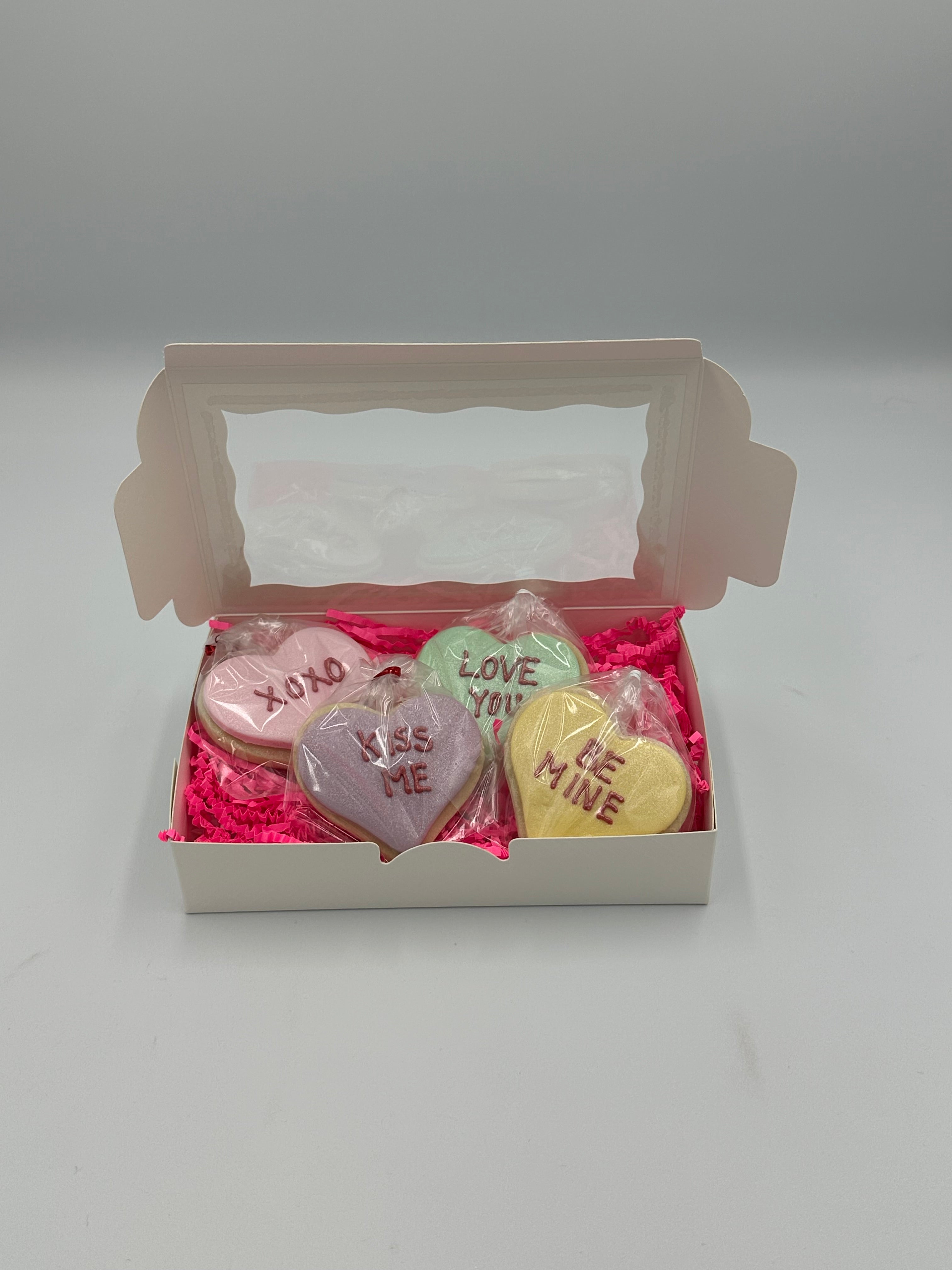 Heart cookie box.